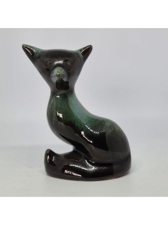 Blue Mountain Pottery Other - Blue Mountain Pottery 2.75" Fox Mid Century Figurine Art Retro Green Deip Glaze